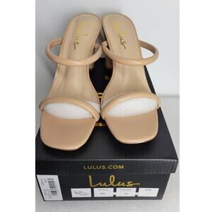 Lulus Xenya Light Nude High Heel Sandals Size 7.5